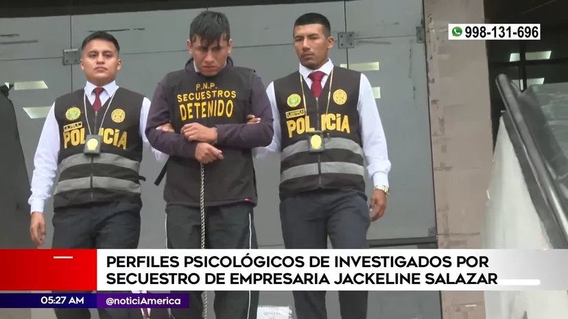 Perfiles psicológicos de investigados por secuestro de empresaria Jackeline Salazar