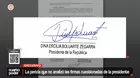 Pericia omitió firma del 29 de junio hecha por Dina Boluarte