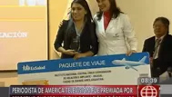 Periodista de América Televisión ganó premio por reportaje sobre donación de órganos 