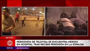 Periodista peruano herido durante protesta