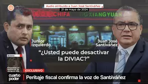 Peritaje confirma que la voz en el audio filtrado pertenece al ministro Juan José Santiváñez, quien habla sobre la DIVIAC, Dina Boluarte y la fuga de Vladimir Cerrón. Video: Cuarto Poder