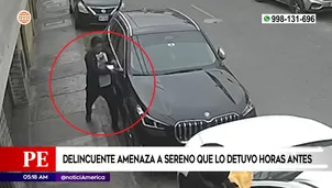 Delincuente amenazó a sereno en La Perla. Foto y video: América Noticias