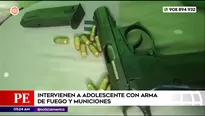 Adolescente con arma de fuego y municiones en La Perla. Foto y video: América Noticias