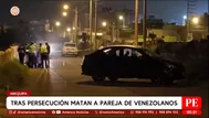 Tras persecución matan a pareja de venezolanos en Arequipa