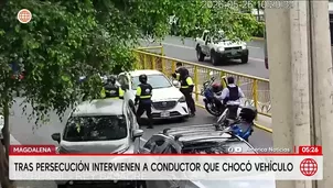 Persecución y captura de chofer en Magdalena. Foto y video: América Noticias