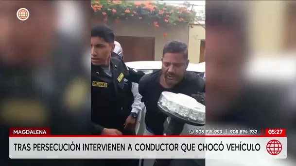 Persecución y captura de chofer en Magdalena. Foto: América Noticias Persecución y captura de chofer en Magdalena. Foto: América Noticias