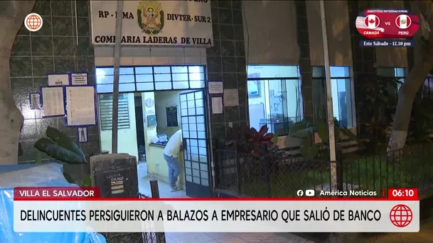 Persiguen a balazos a un empresario en Villa El Salvador. Foto: América Noticias