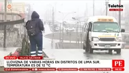 Persistente llovizna sorprende a limeños desde la madrugada