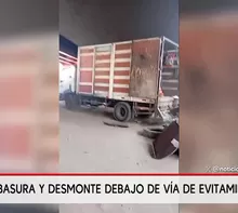 Trabajadores de la Municipalidad de Lima fueron captados arrojando basura en el Cercado. Foto y video: América Noticias