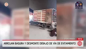 Trabajadores de la Municipalidad de Lima fueron captados arrojando basura en el Cercado. Foto y video: América Noticias