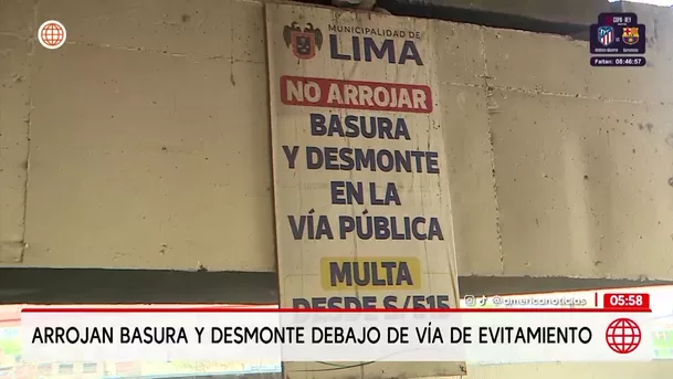 Trabajadores de la Municipalidad de Lima fueron captados arrojando basura en el Cercado. Foto: América Noticias