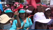 Protesta del personal de Salud. Foto y video: Canal N