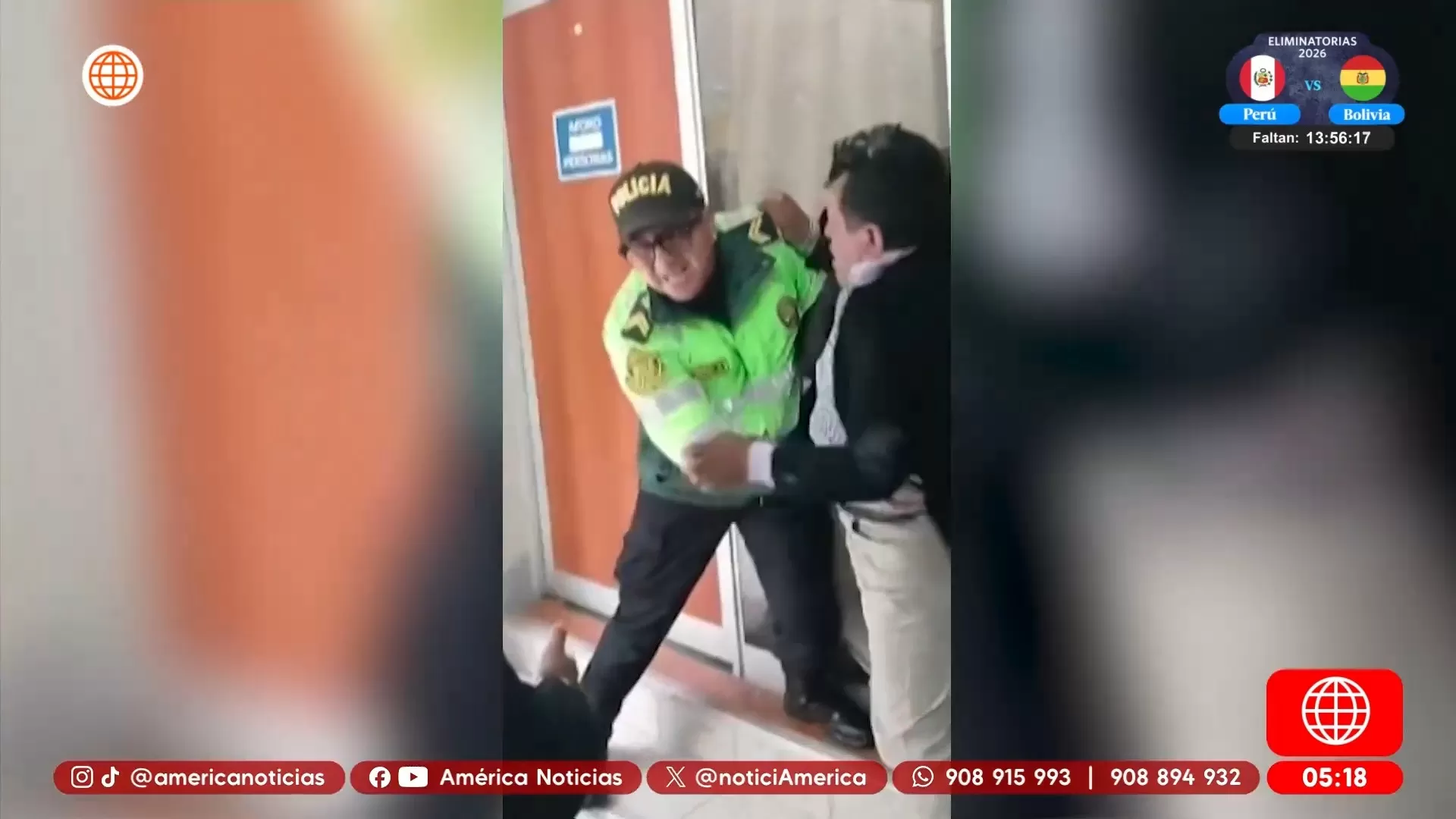 Grupo de personas irrumpe en comisaría para liberar a alcalde en Moquegua. Foto: América Noticias Grupo de personas irrumpe en comisaría para liberar a alcalde en Moquegua. Foto: América Noticias
