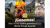 Perú obtiene cuatro premios en los World Travel Awards Sudamérica 2024. Foto: Andina