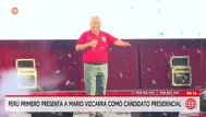 Perú Primero presenta a Mario Vizcarra como candidato en mitin