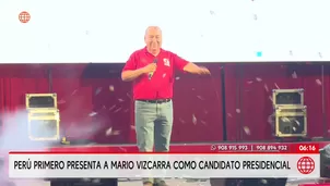 Perú Primero presenta a Mario Vizcarra como candidato en mitin/ América Noticias