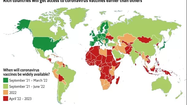 Mapa: The Economist Intelligence Unit