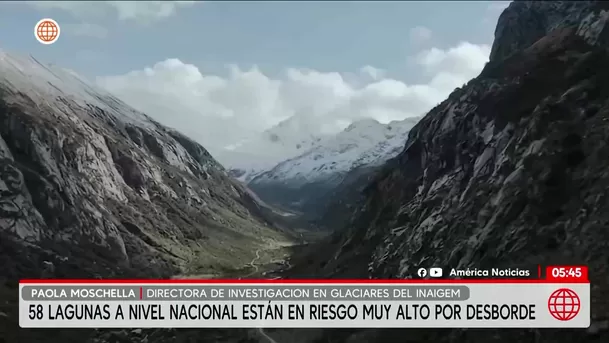 Perú en riesgo de aluviones por colapso de glaciares. Foto: América Noticias Perú en riesgo de aluviones por colapso de glaciares. Foto: América Noticias