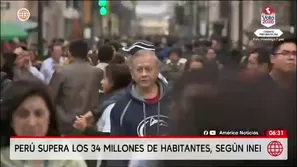 El Perú alcanzó una población de 34 millones 157 mil 732 habitantes, según los resultados de los Censos Nacionales 2025 realizados por el INEI./ Video: América Noticias
