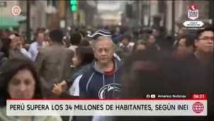 El Perú alcanzó una población de 34 millones 157 mil 732 habitantes, según los resultados de los Censos Nacionales 2025 realizados por el INEI./ Video: América Noticias