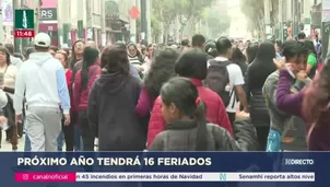 Feriados 2026 Perú: estos son los 16 días no laborables del año/ Video: Canal N