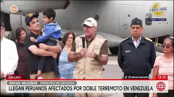 Compatriotas repatriados tras sismo en Venezuela llegaron al Grupo Aéreo N.° 8/ América Noticias