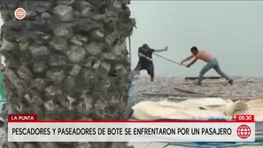 Pescadores y paseadores de botes se enfrentan por un pasajero en La Punta. Foto y video: América Noticias