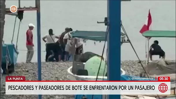 Pescadores y paseadores de botes se enfrentan por un pasajero en La Punta. Foto: América Noticias