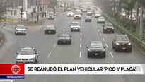 Plan 'Pico y placa'.