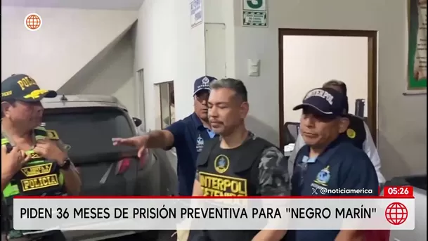 Piden 36 meses de prisión preventiva para alias Negro Marín. Foto: Unidad de Investigación