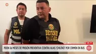 Piden prisión preventiva contra alias Chileno por crimen en bus