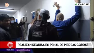 Requisa en Penal de Piedras Gordas. Foto y video: América Noticias