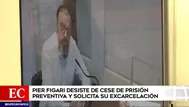 Pier Figari desistió de pedido de cese de prisión preventiva durante audiencia