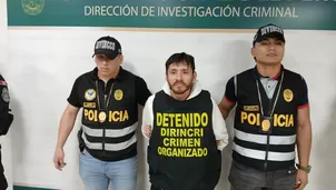 La División de Investigación Contra el Crimen Organizado de la Dirincri capturó, en la frontera con Bolivia, al sicario "El Italiano", autor del homicidio del cantante Paul Flores, el excongresista Medelius y más víctimas. Foto: PNP. Video: Canal N