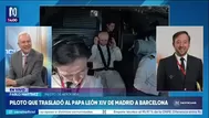 Piloto revela cómo fue llevar al papa León XIV en la cabina durante vuelo entre Madrid y Barcelona