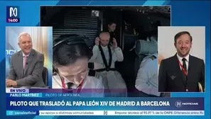 El piloto español Pablo Martínez compartió su experiencia tras transportar al papa León XIV en un vuelo entre Madrid y Barcelona durante su visita apostólica a España./ Video: Canal N
