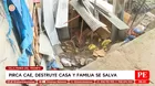 Pirca cae y destruye vivienda en Villa María del Triunfo
