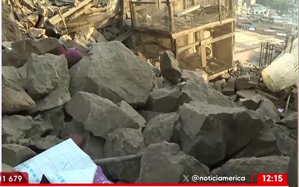Pircas caen y afectan cuarto de menor en San Juan de Lurigancho. Foto: América Noticias