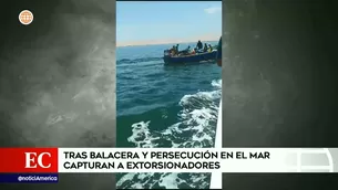 Tras balacera y persecusión en el mar capturan a extorsionadores. Foto: América Noticias 