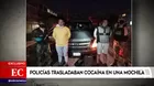 Pisco: capturan a policías que trasladaban cocaína en una mochila 