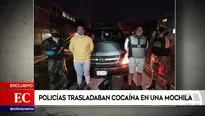 Pisco: capturan a policías que trasladaban cocaína en una mochila 