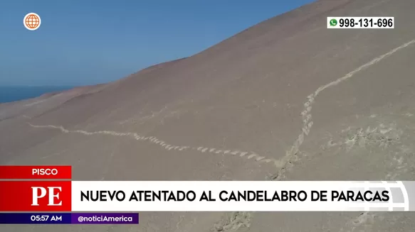 Nuevo atentado al candelabro de Paracas. Foto: América Noticias