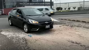 La pista entre los distritos de Surco y San Juan de Miraflores se encuentran en este estado / Foto: Canal N