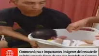 Bebé rescatado en Catacaos. América Noticias