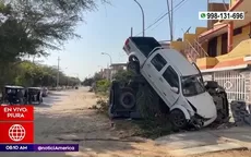 Piura: Camioneta termina encima de otras tras accidente - Noticias de nutricion