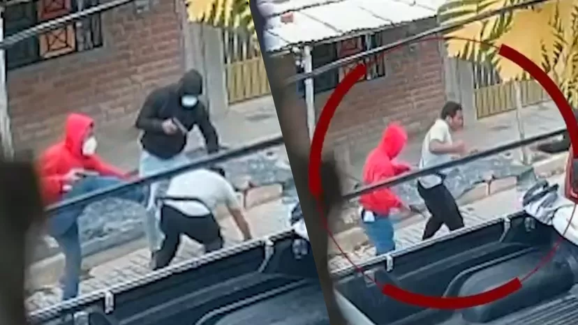 Piura: Captan asalto a padre de familia frente a casa de sus hijos