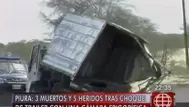 Piura: Choque entre tráiler y una cámara frigorífica dejó tres muertos