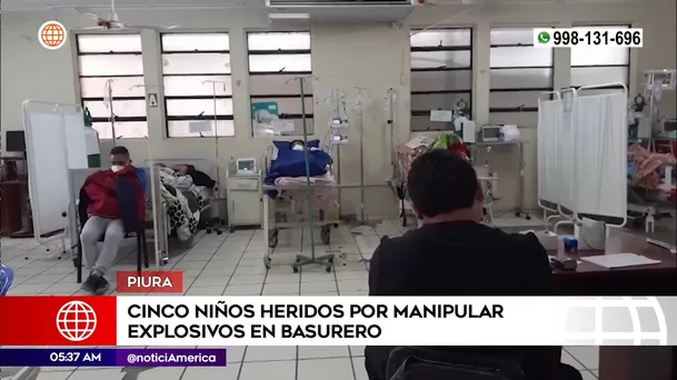 Niños heridos tras manipular explosivos en Piura. Foto: América Noticias