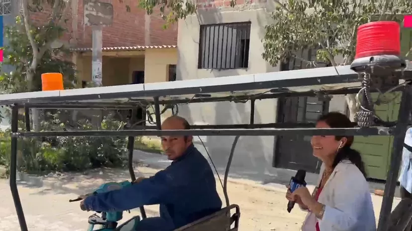 Piurano fabrica primer mototaxi con energía solar