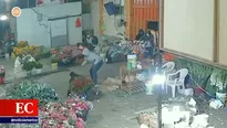 Joven intentó frustrar asalto a puesto de flores en Piura, pero terminó baleado. Foto y video: América Noticias 